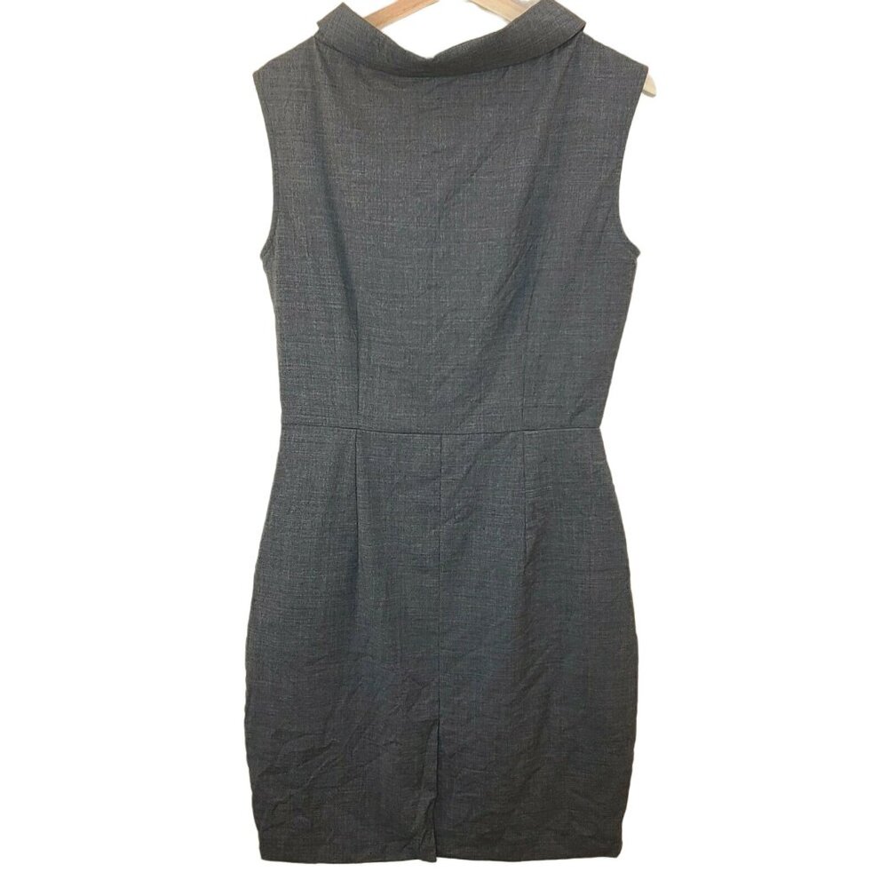 Lorick Women Dress Size 8 Gray Wool Sheath Sleeveless Pockets Casual Work Office - Picture 2 of 12
